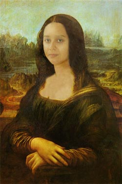 montagem com monalisa