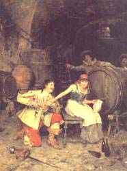 Flirtation In The Wine Cellar