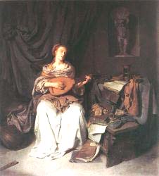 Woman Playing A Lute 2