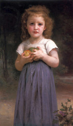 Little Girl Holding Apples In Her Hands