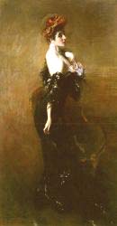 Portrait Of Madame Pages In Evening Dress