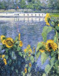 Sunflowers On The Banks Of The Seine