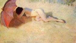 Nude Under A Parasol