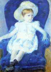 Elsie In A Blue Chair