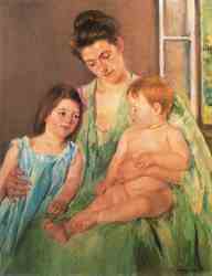 Young Mother And Two Children