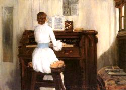 Mrs Meigs At The Piano Organ