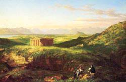 The Temple Of Segesta With The Artist Sketching