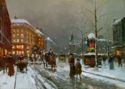 Place De Clichy In Winter