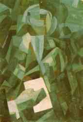 Cubist Composition - Portrait Of A Seated Person Holding A Letter (1923)