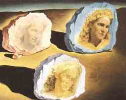 Three Apparitions Of The Visage Of Gala (1945)