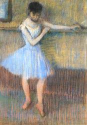 Dancer In Blue At The Barre