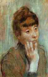 Portrait Of A Woman Wearing A Green Blouse