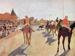 Racehorses Before The Stands