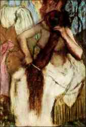 Seated Woman Combing Her Hair