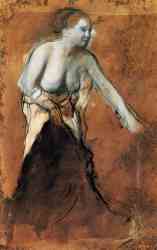 Standing Female Figure With Bared Torso