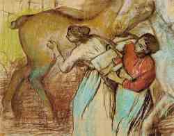 Two Laundresses And A Horse