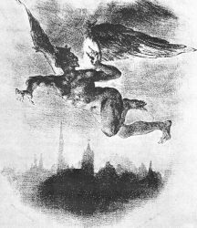 Mephistopheles Over Wittenberg (1839)