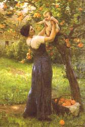 Mother And Child In The Garden