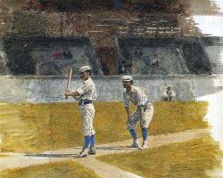 Baseball Players Practicing