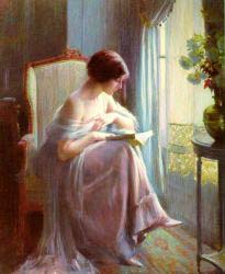 Young Woman Reading By A Window