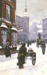 A Street Scene In Winter - Copenhagen