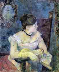 Madame Mette Gauguin In An Evening Dress