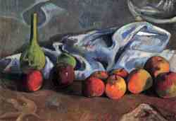 Still Life With Apples And Green Vase