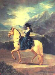 Equestrian Portrait Of Dona Maria Teresa Vallebriga