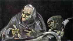 Two Old Women Eating From A Bowl