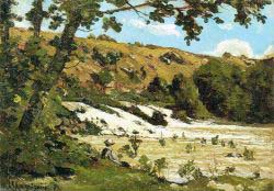 Boy Seated By A River