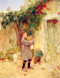 Boy With Flower Pots