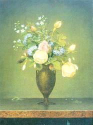 Wildflowers In A Brown Vase