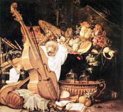 Vanitas Still’Life With Musical Instruments