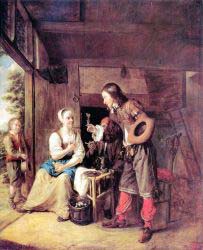 A Man Offering A Glass Of Wine To A Woman