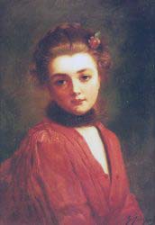 Portrait Of A Girl In A Red Dress