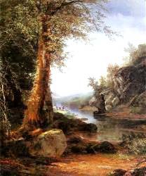 Hunters On A Riverbank