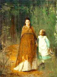 Portrait Of The Artist-s Wife And Daughter