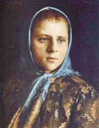 Russian Girl In A Blue Shawl