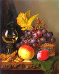 Still Life Of Black Grapes