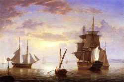 Ships In A Harbor - Sunrise