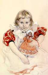 A Young Girl With A Doll