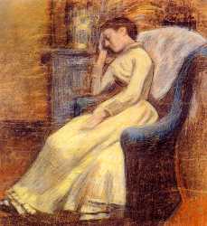 Julie Lemmen Sleeping In An Armchair