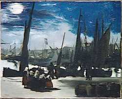 Clair De Lune Sur Le Port De Boulogne 1869