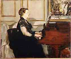 Madame Manet Au Piano (1868)