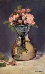 Mosee Roses In A Vase