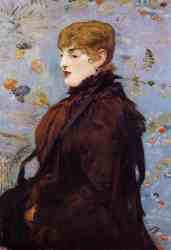 Portait Of Mery Laurent In A Brown Fur Cape