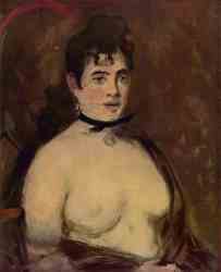 The Brunette With Bare Breasts