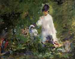 Young Woman Among The Flowers