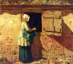 A Peasant Woman By A Barn