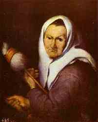 Old Woman With A Distaff